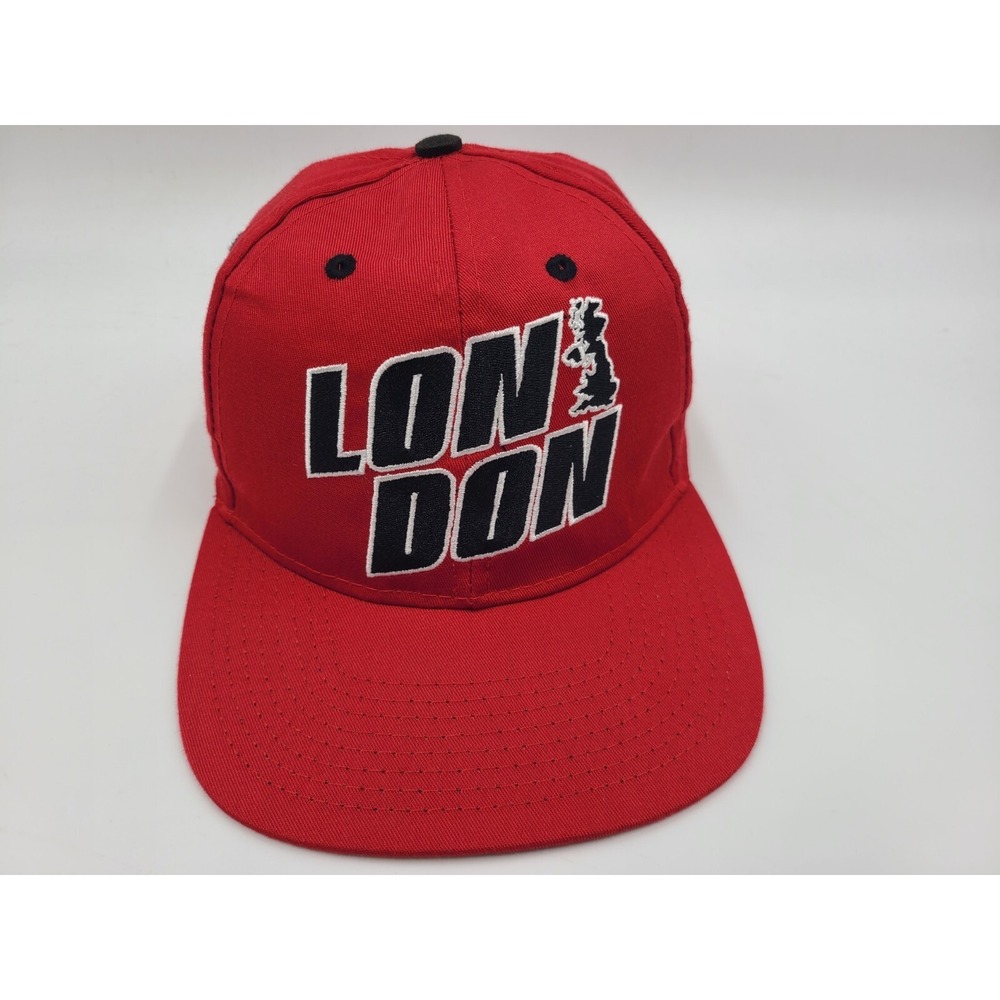 Vintage London Eclipse Snapback‎ Hat Cap England UK Baseball Men Women Red Black